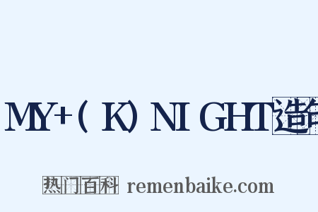 MY+(K)NIGHT造句是什么意思的图片